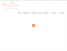 Tablet Screenshot of nannycare.com